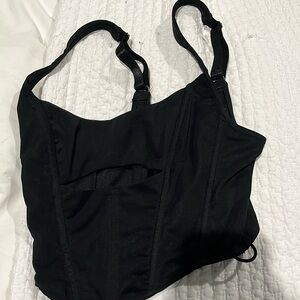 Edikted black cutout corset top